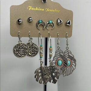 Fashion Jewelry Silver and Blue Earrings Collection
